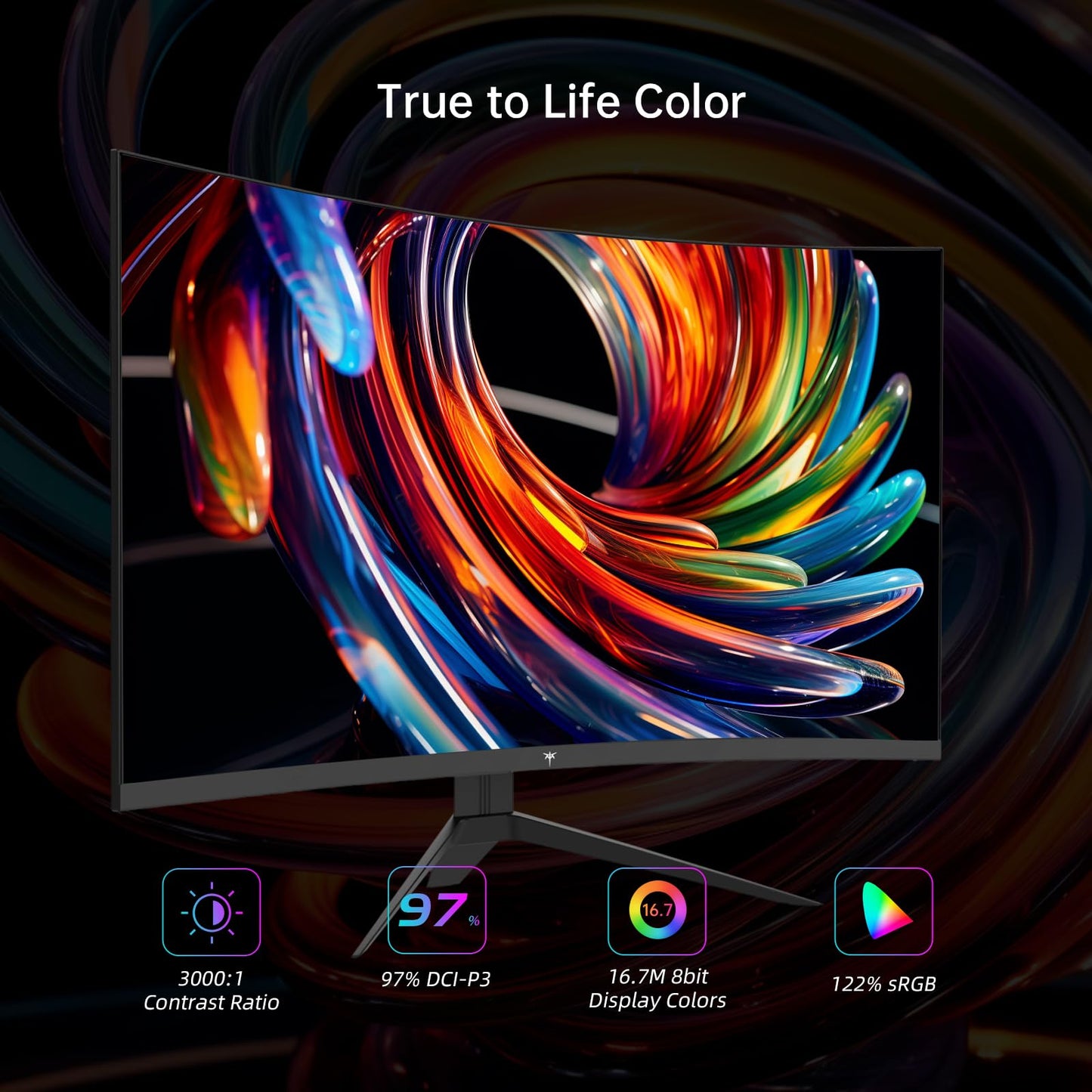 KTC 32 Inch Curved Gaming Monitor - FHD 1080p 165Hz Curve Monitor, 1500R, 1ms MPRT, Adaptive Sync, 122% sRGB, DP/HDMI, Tiltable, Eye Care, VESA, HDR10 for Gaming Home Office Business, H32S17C