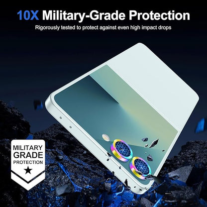 for Samsung Galaxy Z Flip 7 Camera Lens Protector, Individual Metal Ring Tempered Glass Lens Cover, [Strong Adsorption] Scratch Resistant Ultra-Thin HD Clear Lens Cover, 1 Set-Colorful