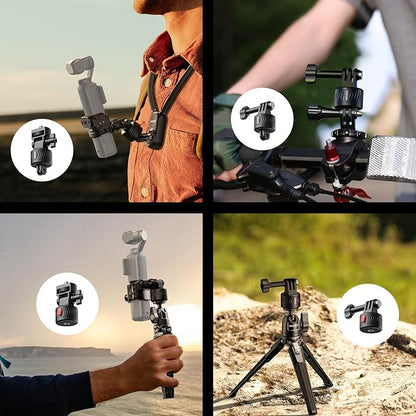 NEEWER Magnetic Action Camera Mount Kit, Compatible with GoPro Hero 13 12 11 Max DJI Osmo Action Insta360, ABS Magnetic Quick Release Mount for POV Shots, GP-24