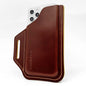 TobbinGear Leather Belt Phone Pouch, Leather Cell Phone Holster, Universal Phone Case with Belt Loops, for Men and Women Coffee