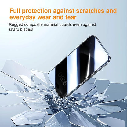 OneFish Privacy Screen Protector for iPhone 15 Pro Max, Full Edge Coverage 6.7" 15 Pro Max, Bubble Free, Easy Installation, Auto Dust-Elimination, 2 Pack