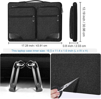 ZINZ Laptop Case 17 17.3 inches Sleeve Slim Briefcase Spill-Resistant Handbag for Most Popular 17" 17.3" Notebooks，B01K02