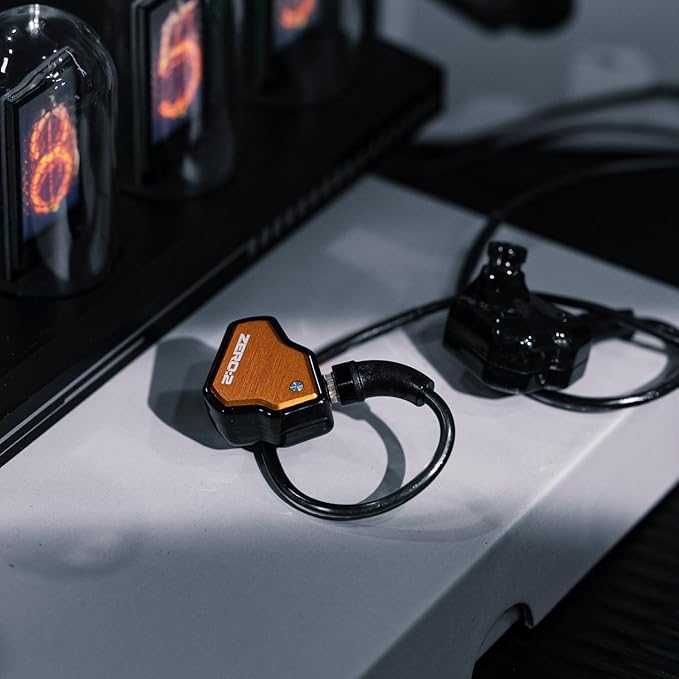 Linsoul 7Hz x Crinacle Zero:2 in Ear Monitor, Updated 10mm Dynamic Driver IEM, Wired Earbuds Earphones, Gaming Earbuds, with OFC IEM Cable for Musician (Orange)