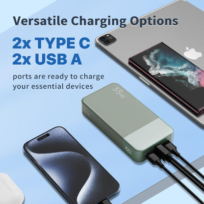 NOBIS Portable Charger 35W 20000mAh Power Bank Fast Charging