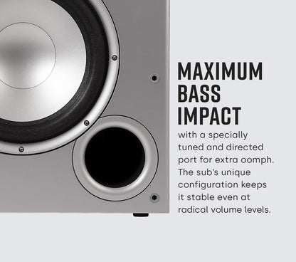 Polk Audio PSW10 10" Subwoofer, Big Bass Compact Design, Up to 100 Watts