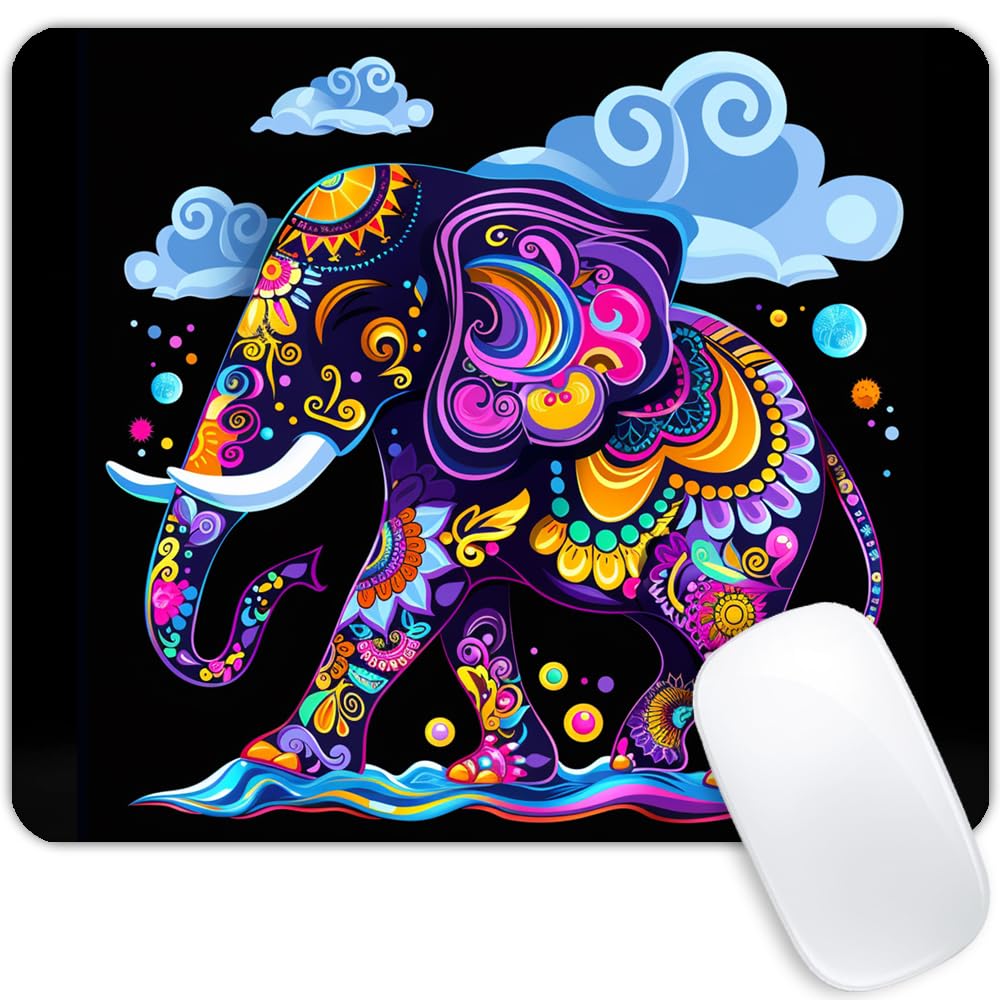 Square Mouse Pad Cartoon Black Bulldog-1,Gaming Mouse Pads for Desk,Soft Computer Waterproof Non-Slip Mouse Mat