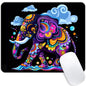 Square Mouse Pad Cartoon Black Bulldog-1,Gaming Mouse Pads for Desk,Soft Computer Waterproof Non-Slip Mouse Mat