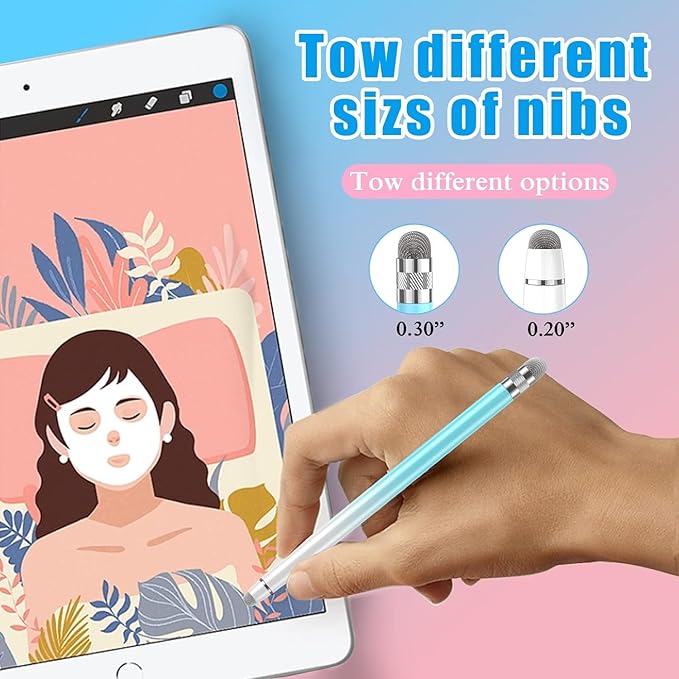 3PCS Stylus Pens for Touch Screens, Stylus Pen for iPhone/iPad/Tablet Android/Microsoft/Surface, Compatible with All Touch Screens(Purple/Pink/Blue)
