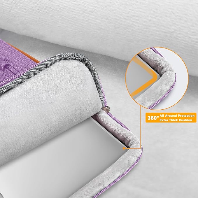 MOSISO 360 Protective Laptop Shoulder Bag,13 inch Computer Bags Compatible with MacBook Air M4 M3 M2 M1 2025-2018/Pro 13 2025-2016,Side Open Messenger Bag with 4 Zipper Pockets, Lilac