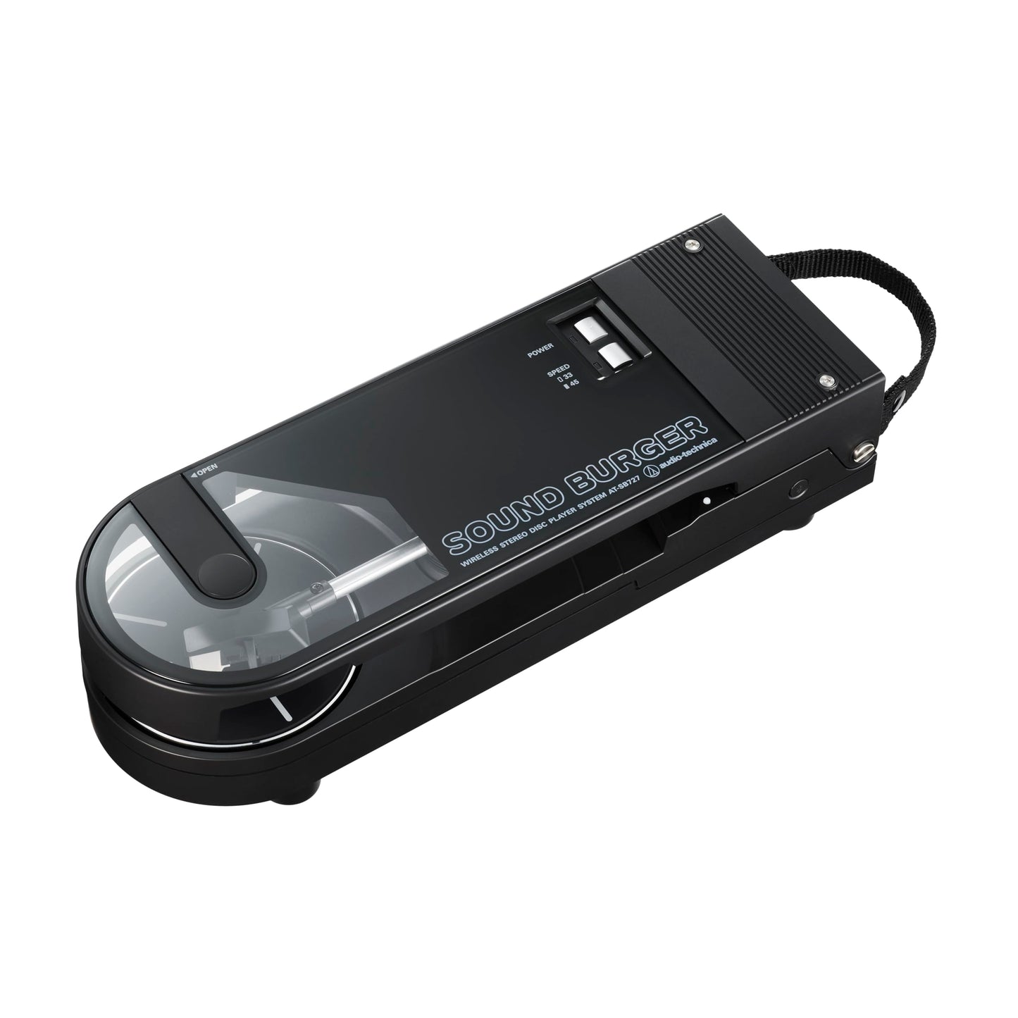 Audio-Technica AT-SB727 Sound Burger Portable Bluetooth Turntable, Black
