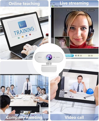 Webcam 1080P HD Webcam for PC,Web cam with Microphone,Stand for PC/MAC/Laptop/Desktop,Wide Angle Web Cameras for YouTube,Skype,Zoom,Xbox One,Video Calling