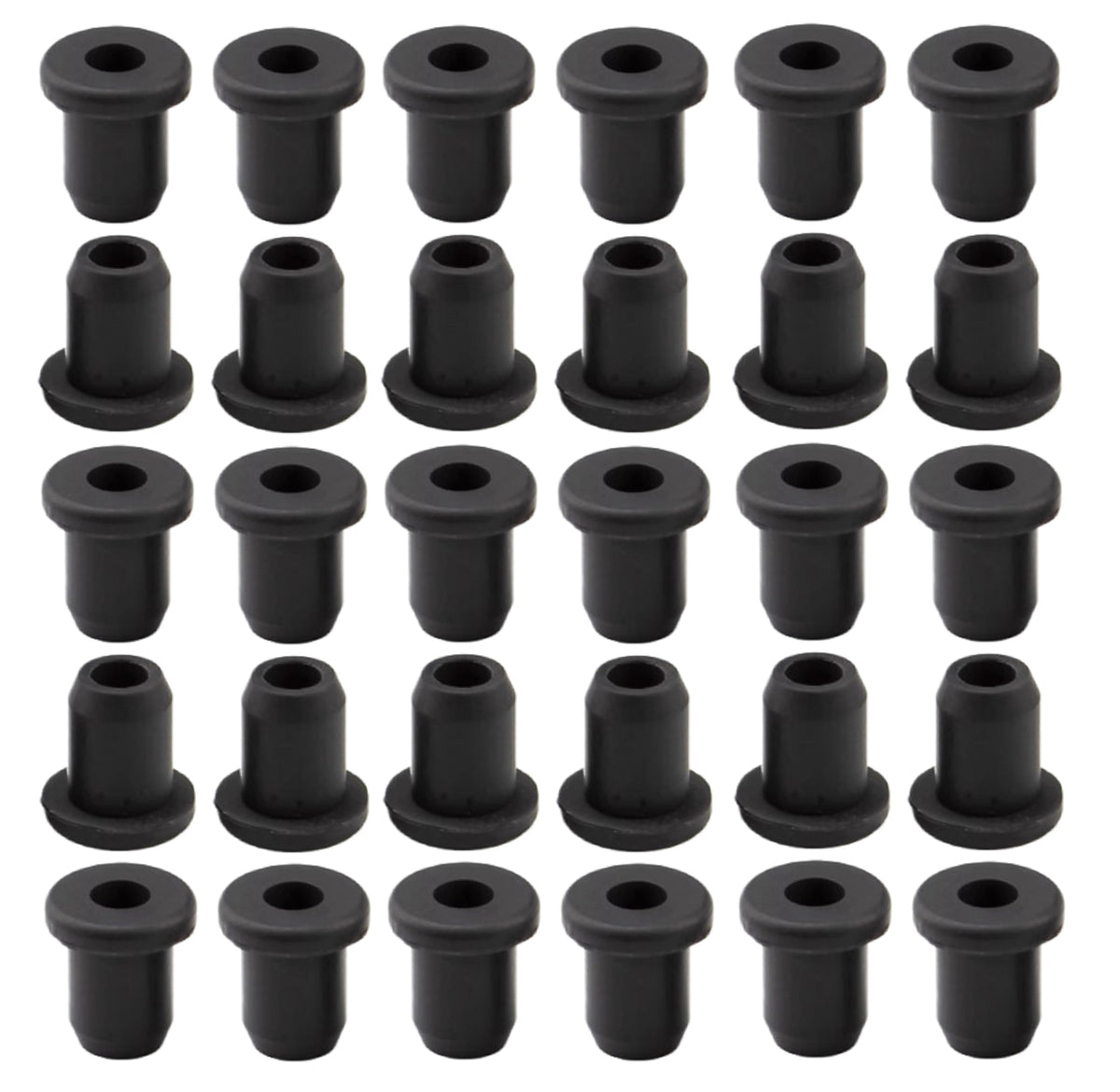 10 pcs 13/16" Drill Hole，3/8" ID Black Silicone Top hat Rubber Grommets for Wiring，Automotive，Firewall，Hole Plug，Desk，Screw，Water and Gas Pipe，Drain，House Siding，Cable Bushing，Glass，Wire Plug