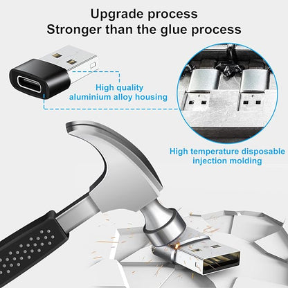 USB Type C Adapter 8 Pack,USB to USB C Adapter,USBC Type A Male Female OTG Converter Adaptor,Charger Cable Connector for iPhone 15 14 13,MacBook Pro,iPad,iMac,Grey