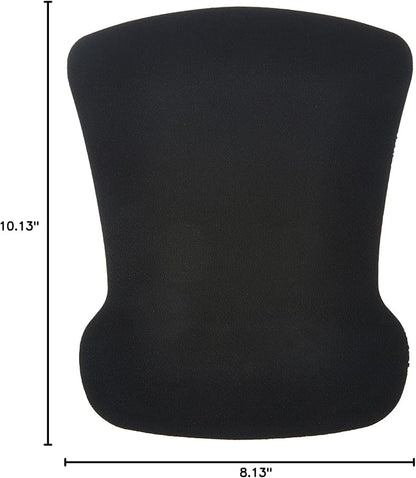 Amazon Basics Irregular Ergonomic Gel Computer Mouse Pad with Wrist Rest for Pain Relief, 10.1L x 8.1W inches, Black
