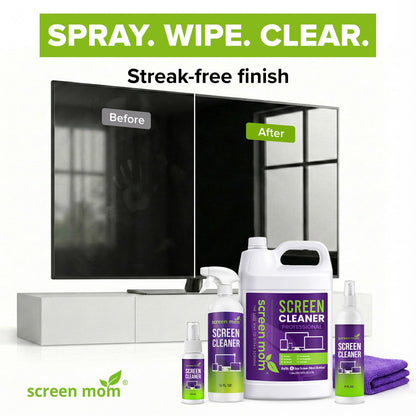Screen Cleaner 4-Pack Microfiber Cloths for TV, Car, Laptop & Computer