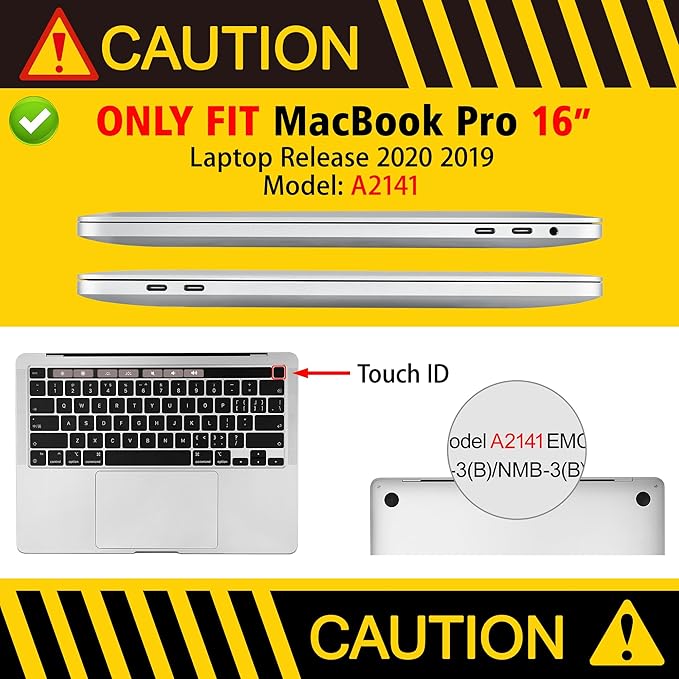 Lepeoac for MacBook Pro 16 inch Case 2019 2020 Release Model A2141, Plastic Hard Shell Cover with Keyboard Cover & Screen Protector for MacBook Pro 16 inch with Touch Bar & Touch ID, Bow