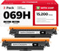 069H 069 Black Toner Cartridge Set 2-Pack MF753Cdw High Capacity Replacement for Canon 069H 069 Toner Cartridge Compatible for Canon Color imageCLASS MF753Cdw MF751Cdw LBP674Cdw Printer Ink All-in-One