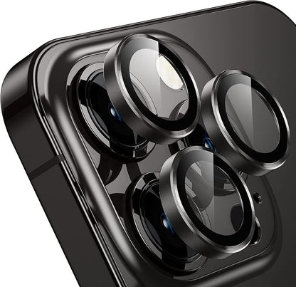 WSKEN for iPhone 14 Pro/iPhone 14 Pro Max Camera Lens Protector,[Night Shooting Mode] HD Tempered Metal Glass Camera Screen Protector Cover Film Accessories, Black
