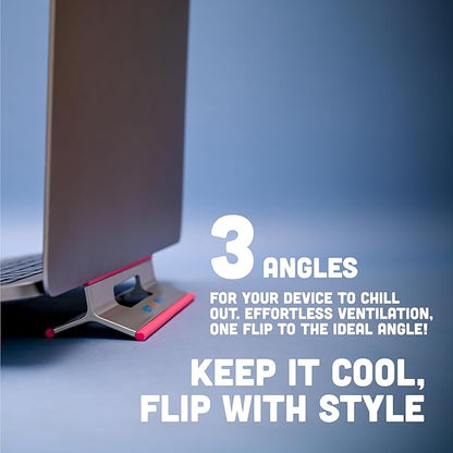 Steepy Adjustable Laptop Stand - 3 Heights Computer Riser for Desk - Portable With Adjustable Height