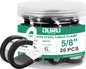 OURU 5/16 Inch Cable Clamps, Rubber Coated Insulated Clamps, 30pcs, 8mm
