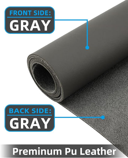 Leather Desk Pad Protector,48"x 17"Desk Mat Large, Mouse Pad, Non-Slip PU Leather Desk Blotter,Waterproof Desk Pad for Office/Home(Dark Grey)