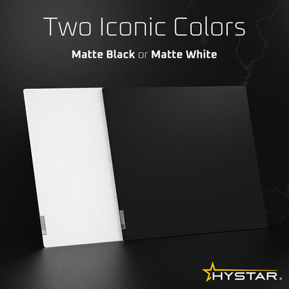 Hystar Aether Glass Gaming Mousepad | Micro-Etched Tempered Glass | Quiet, Ultra-Fast Glide | Full Anti-Slip Silicone Backing (White, Large)