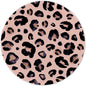ITNRSIIET Round Mouse Pad with Stitched Edge Premium-Textured Waterproof Non-Slip Rubber Base Desktop Protection Mat Diameter 8.7 inches, Leopard Black Purple