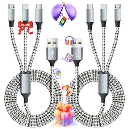 Travel Essentials Multi Charging Cable, USB Cable Universal Charger, 2Pc4FT