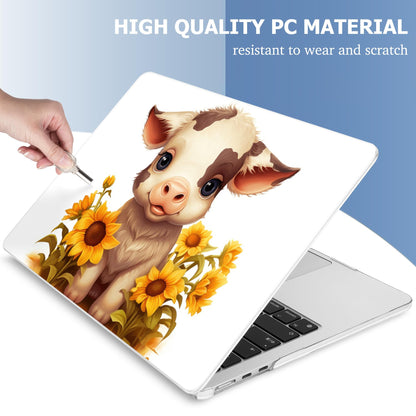Mektron Case for 2026 MacBook Air 15 INCH M5 A3448 Compatible with M4 A3241 /M3 A3114 /M2 A2941 Printed Plastic Hard Shell Cover with 15.3" Liquid Retina Display Touch ID- Cute Cow