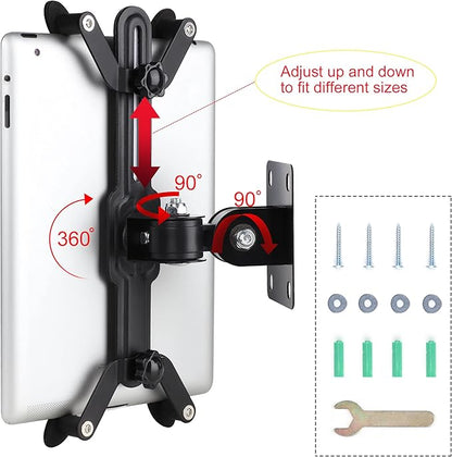 Tablet Wall Mount, Suitable for 7 to 13 inch Tablet PCs, Homes, Classrooms, Medical Places, Business （Black）