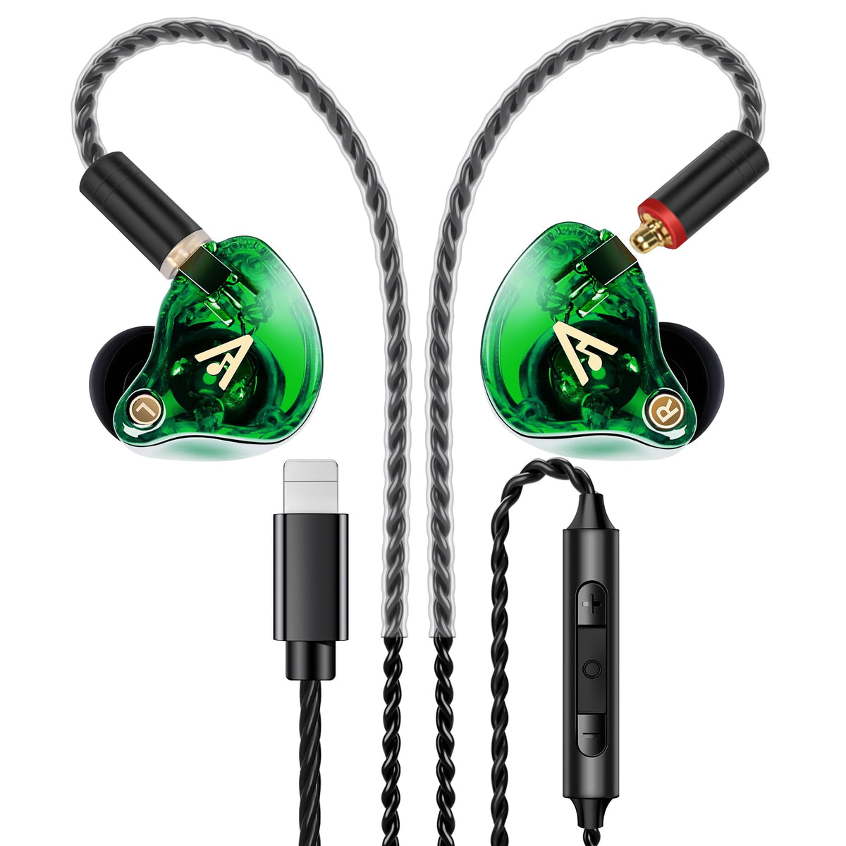 Audiovance Vibes 202 HiFi Wired Earbuds, IEM in-Ear Monitor Headphones