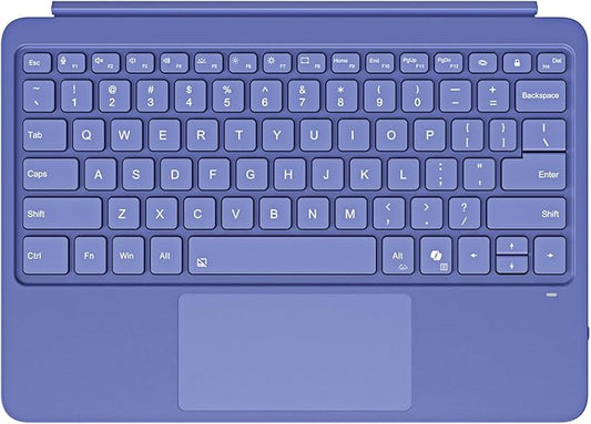 delicase Magnetic Bluetooth Keyboard Cover for Surface Pro 12" 1st 12 inch Laptop Released in 2025 with Backlit (Blue)