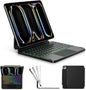 ORDA iPad Pro 11 Inch Case with Keyboard (M4/2024) iPad Pro Magic Keyboard with 7 Colors Backlight,Easy-Set Magnetic Stand,Precise Multi-Gesture Trackpad,Shortcut Keys,Ultra-Slim,On-The-Go Protection
