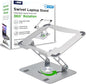 Uncaged Ergonomics Swivel Laptop Stand for Desk, Adjustable Computer iPad Stand for Desk w/ 360 Rotation, Portable Laptop Holder for Home Office Ergonomic Supplies