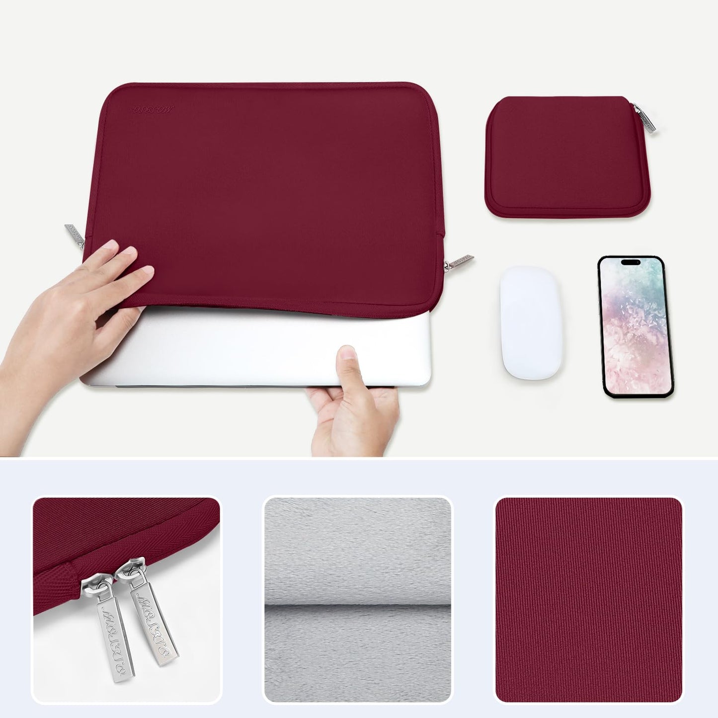 MOSISO Laptop Case 13.3 inch, 13-13.3 inch Laptop Sleeve with Small Case