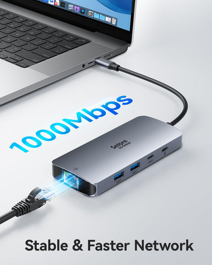 USB C Docking Station Dual Monitor, Selore Docking Station 3 Monitors