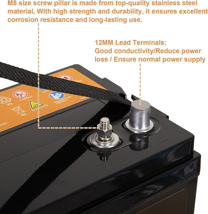 Weize BCI Group 31M Dual Purpose AGM Battery, 240RC 825CCA 12V 110AH Starter & Deep Cycle Sealed Marine & RV Battery