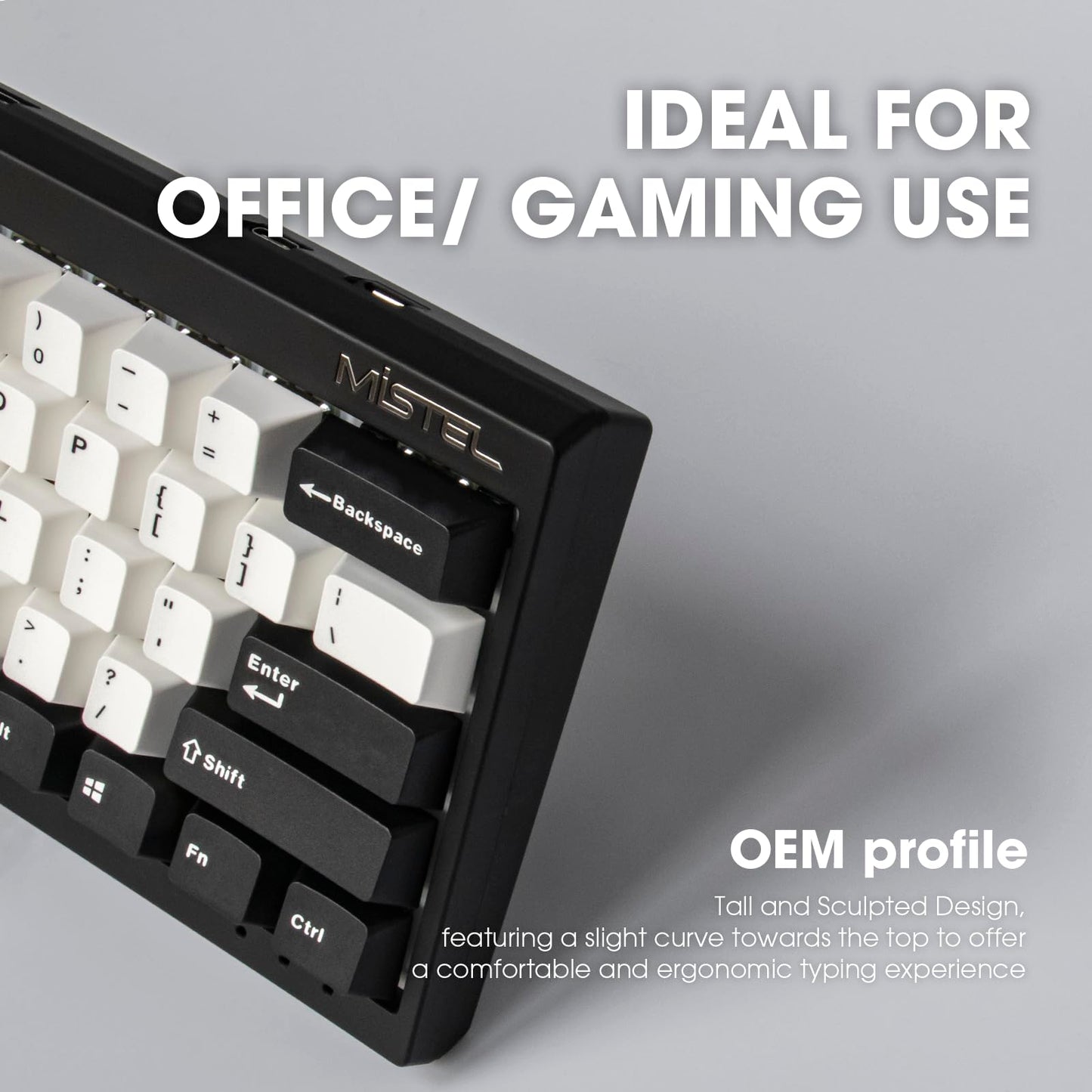 BAROCCOMiSTEL MD600 V3 RGB ORCA TKL Ergonomic Mechanical Keyboard, Cherry MX, Split Layout, PBT DoubleShot Keycap, Windows OS Compatible (Silent Red)