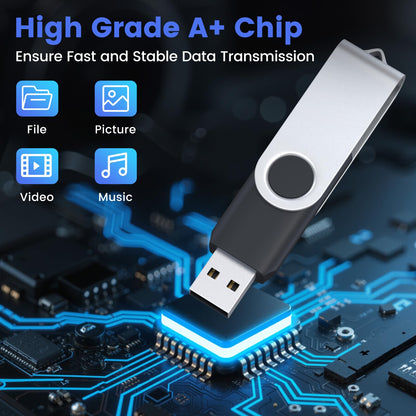 ABLAZE 1GB Flash Drive 10 Pack, USB 2.0 Memory Stick with Lanyards