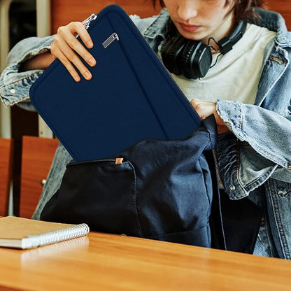 Laptop Sleeve Case, 15.6 inch, Durable Computer Carrying Bag Protective Case Briefcase Handbag with Front Pocket, Slim Laptop Cover for 15.6 Inch HP, Dell, Lenovo, Asus, Notebook, Blue