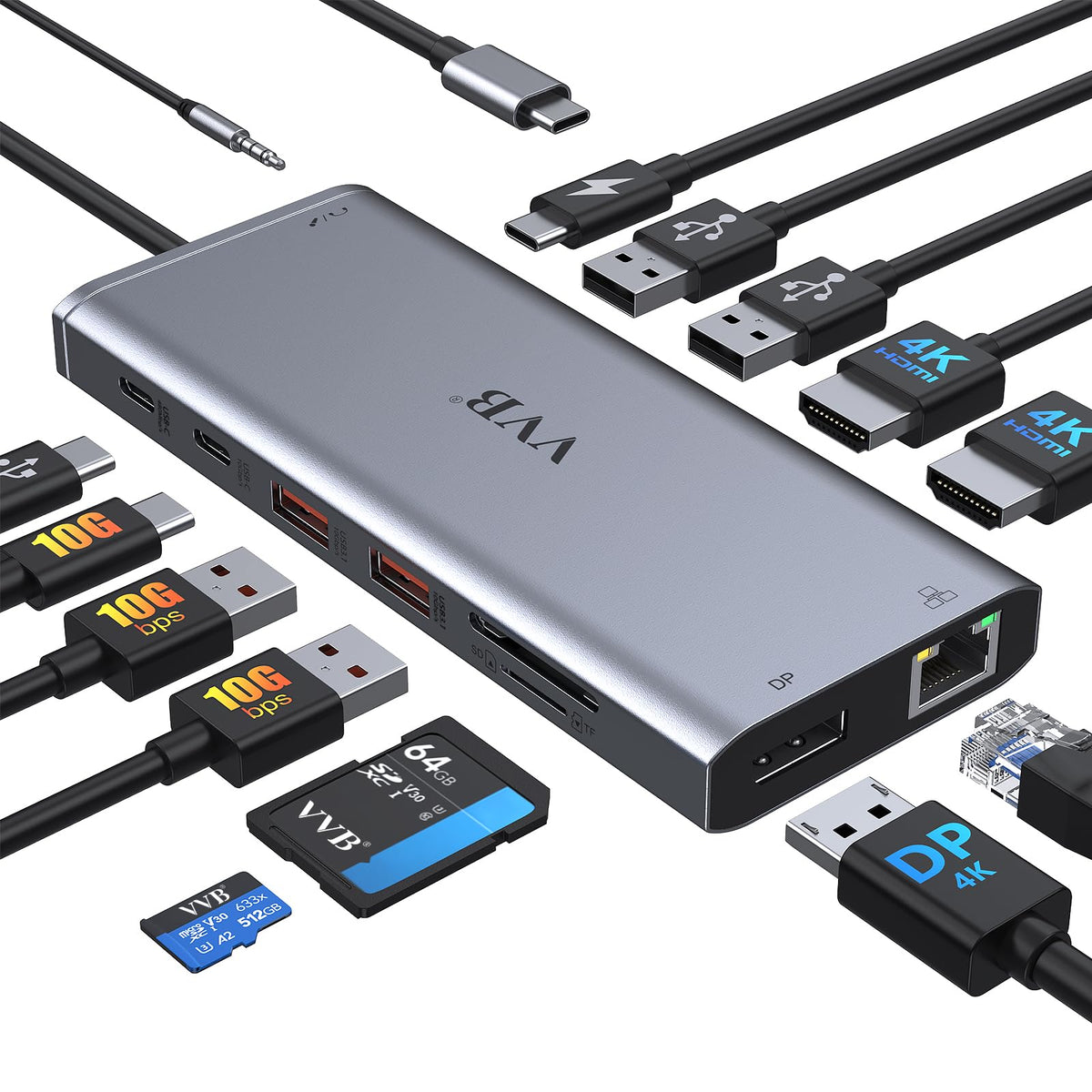 USB C to HDMI Adapter,USB-C Adapter Hub Multiport Digital AV Converter