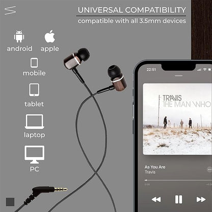 Symphonized Wired Earbuds with Microphone – 90% Noise Cancelling Ear Buds with Mic, in Ear Headphones Wire for Computer & Phone, Earphones 3.5 mm Jack