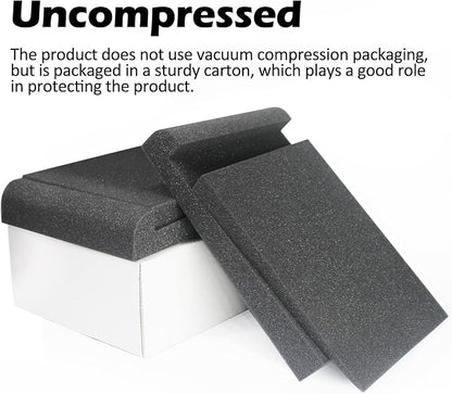 Studio Monitor Isolation Pads, Made of High Density Acoustic Foam, 2 Packs Sound Dampening Speaker Riser Foam to Prevent Vibrations