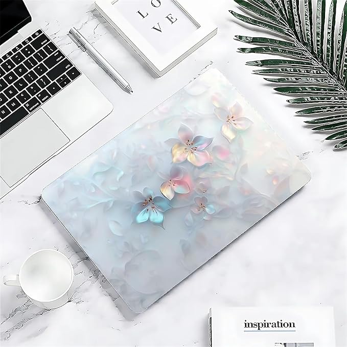 Compatible with MacBook Air 13.3 13.6 Inch Case 2022 2021 2020 2019 Plastic Hard Shell Case Cover,13.6 Air (A2681) M2 2022, Floral