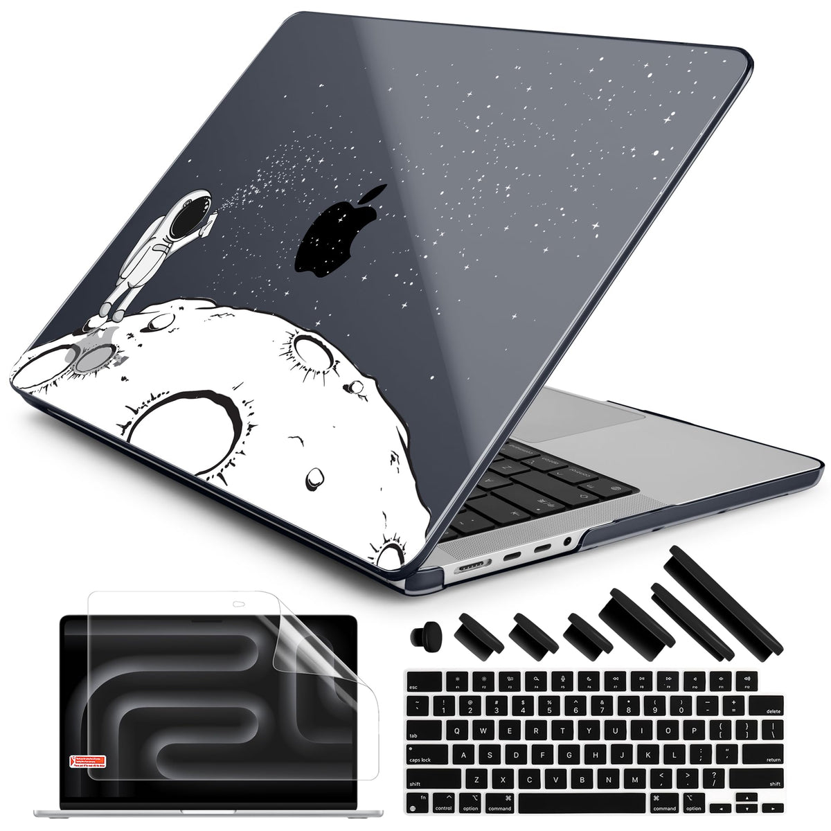 DONGKE Compatible with MacBook Pro 16 Inch Case (2026-2021 Release, M5 M4 M3 M2 M1 Pro/Max Chip), Plastic Hard Shell Cover with Keyboard Cover & Screen Protector for MacBook Pro 16", Garden Florals