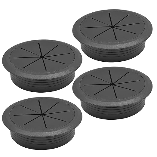 BOPOREAE 4 Pcs Desk Grommet 2-3/8" (60mm), Desk Hole Cover for Cables