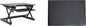 Rocelco 32" Height Adjustable Standing Desk Converter BUNDLE - Sit Stand Computer Workstation Riser with Anti Fatigue Mat - Dual Monitor Retractable Keyboard Tray Gas Spring - Black (R EADRB-MAFM)