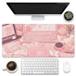 Eflxamz Large Gaming Mouse Pad for Desk,Cute Forest Mushroom Desk Mat,Starry Night Mushroom Desk Pad,Extended Big Computer Keyboard Mouse Pad with Non-Slip Base and Stitched Edge,35.4"x15.7"