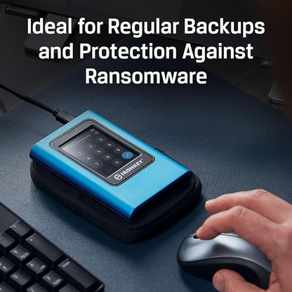 Kingston IronKey Vault Privacy 80 3.8TB External SSD | FIPS 197 | XTS-AES 256GB Encrypted | Touch Screen PIN | Secure Data Protection | IKVP80ES/3840G