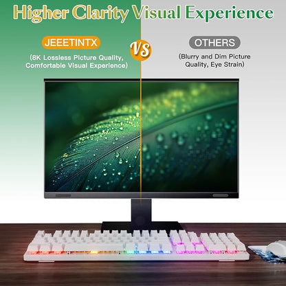 Magnetic Computer Privacy Screen Filter 27 inch for 16:9 Widescreen Monitor Desktop PC, 27in Hanging Removable Anti Blue Light Glare Eye Protection Shield, Anti Spy Screen Protector Panel